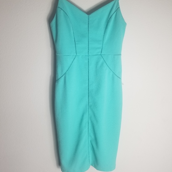 Bisou Bisou Green Spaghetti Strap Pencil Dress - Picture 4 of 7